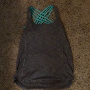 Lululemon backless tank with bra